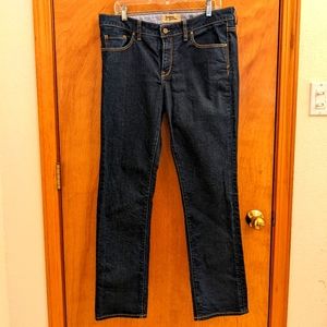 Anthropology Holding Horses straight leg jeans, dark blue wash, size 32